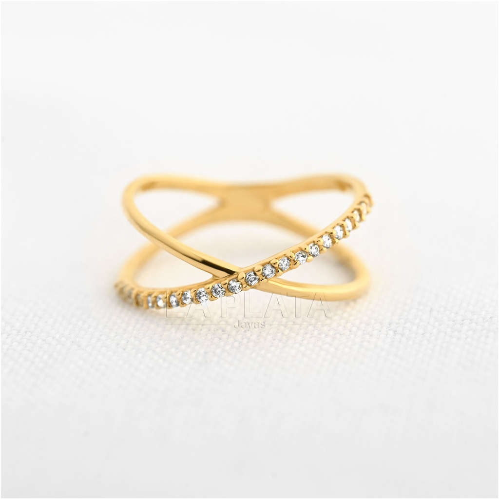 ANILLO CIRCON CRUZADO