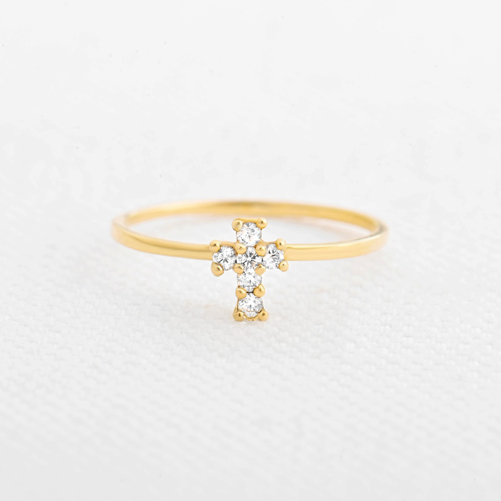 ANILLO CRUZ CIRCONADA PEQUEÑA