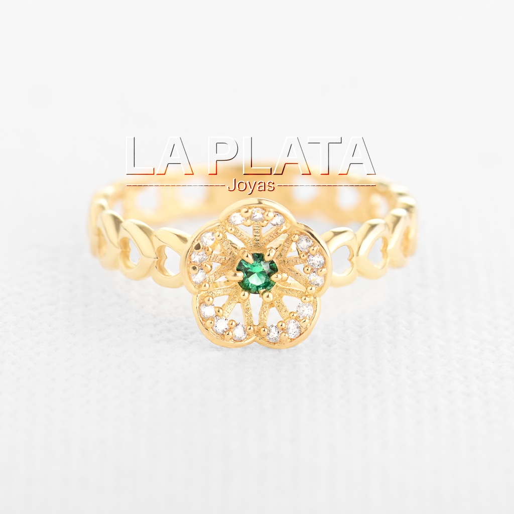 ANILLO INFINITOS ENLAZADOS CON FLOR 