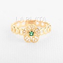 ANILLO INFINITOS ENLAZADOS CON FLOR