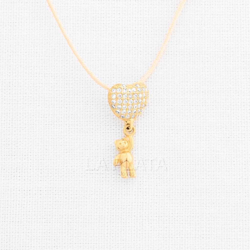 PULSERA/DIJE OSO CORAZÓN