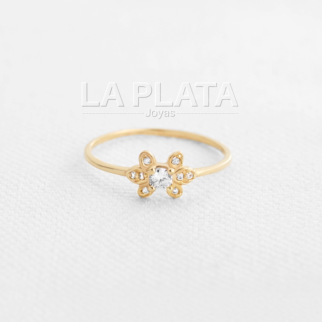 ANILLO FLOR CIRCONADA 