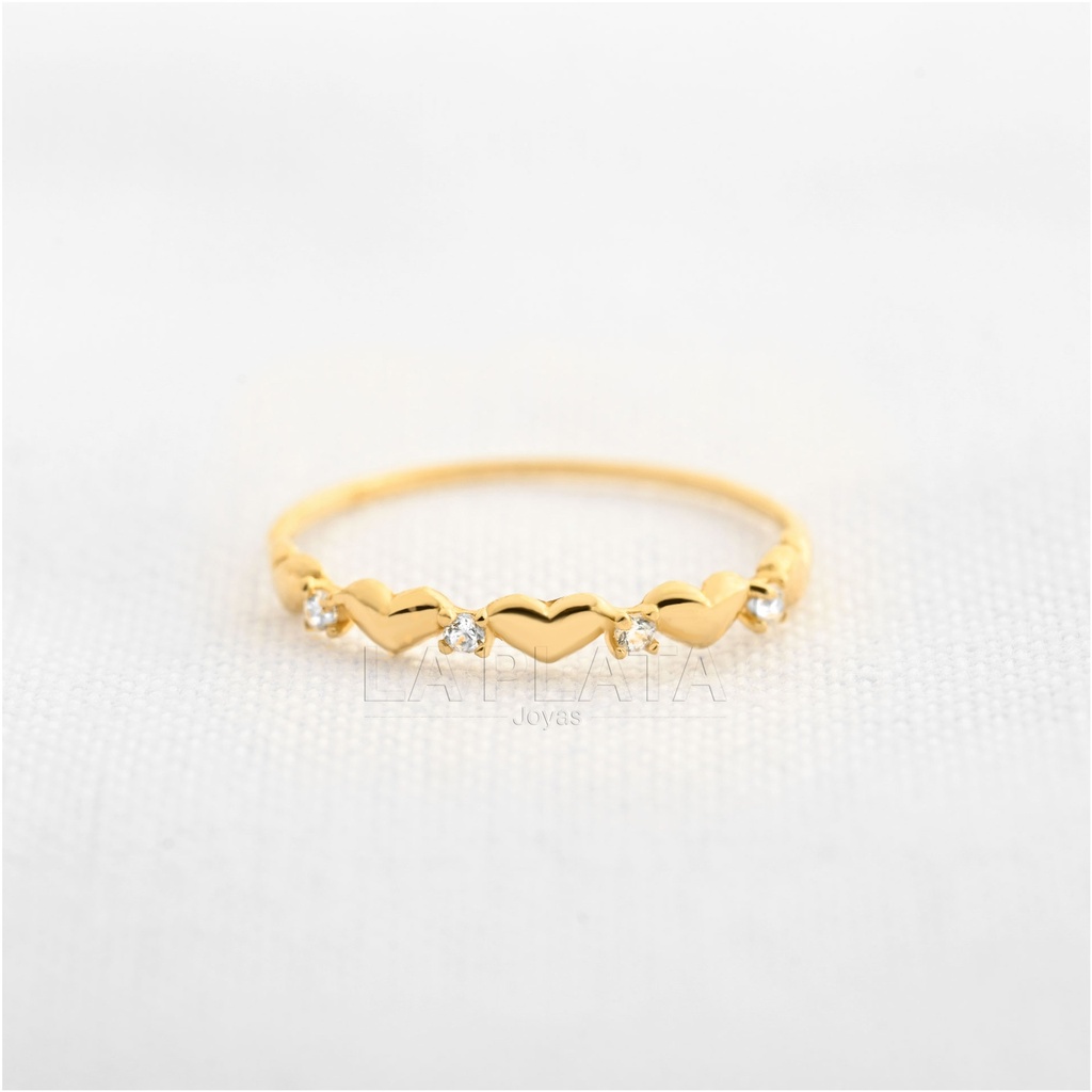 ANILLO CIRCON CORAZON ENLAZADOS