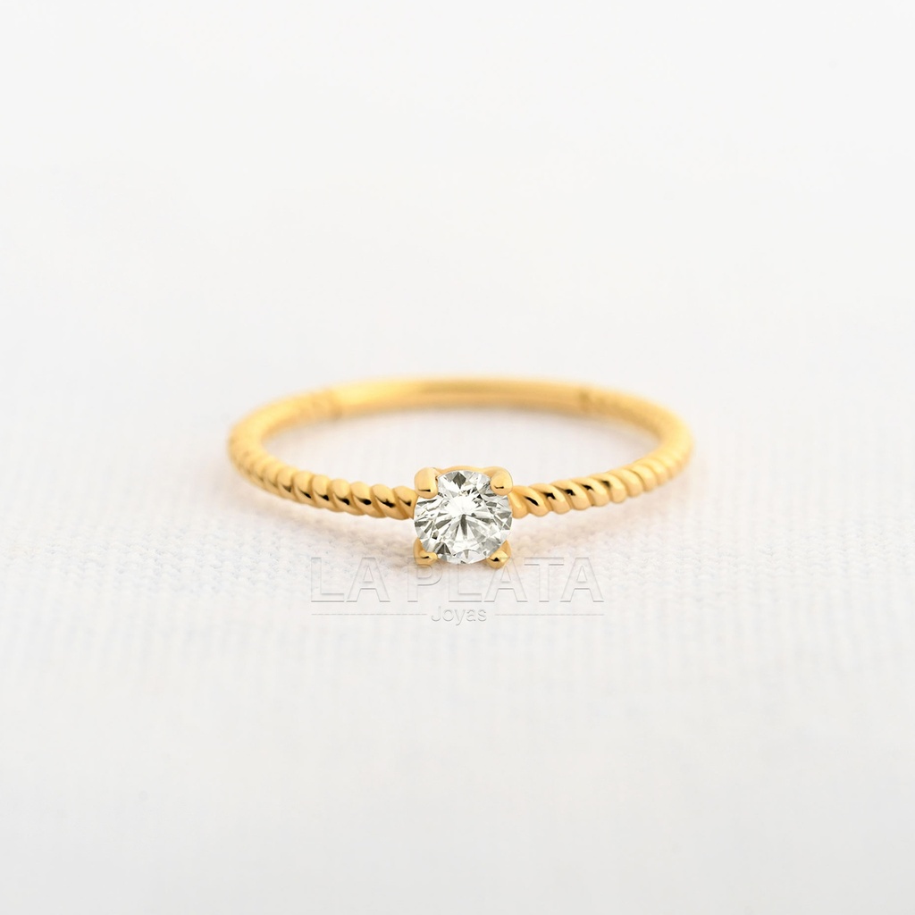 ANILLO SOLITARIO RANURADO 