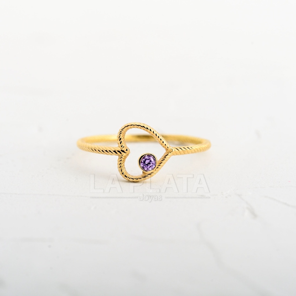 ANILLO CIRCON CORAZON SERENIDAD
