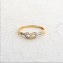 ANILLO CIRCON HOJAS PLATEADAS