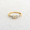 ANILLO CIRCON HOJAS PLATEADAS