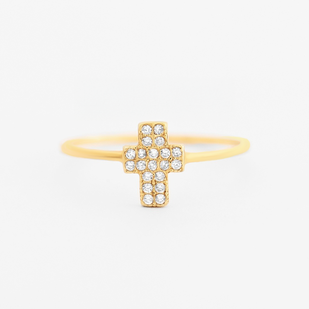 ANILLO CRUZ CIRCONADA GRANDE