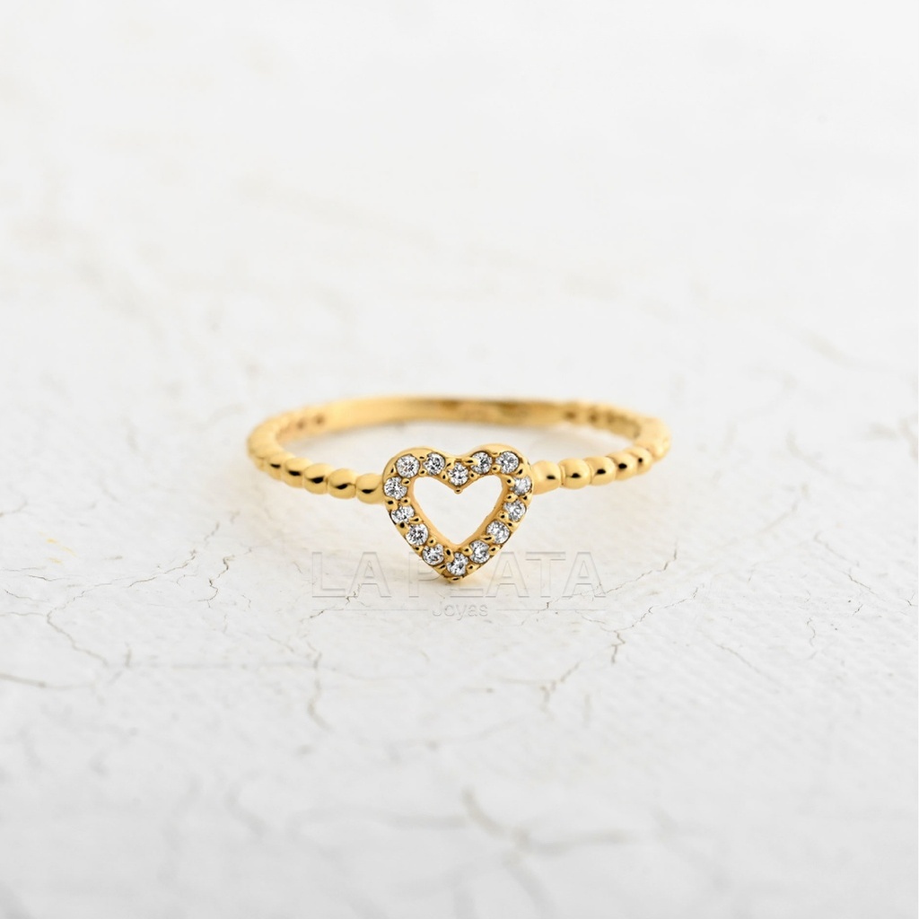 ANILLO CORAZON CIRCON