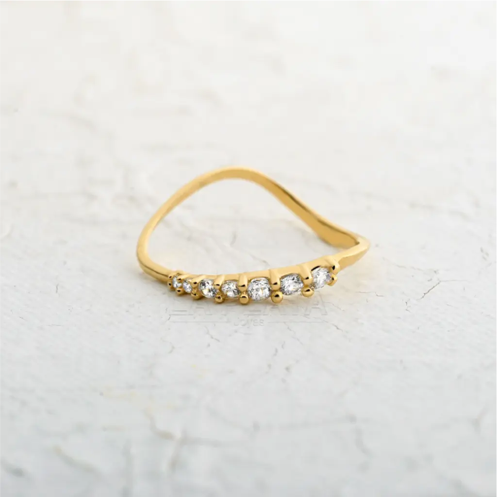 ANILLO CIRCÓN OLA BRILLANTE