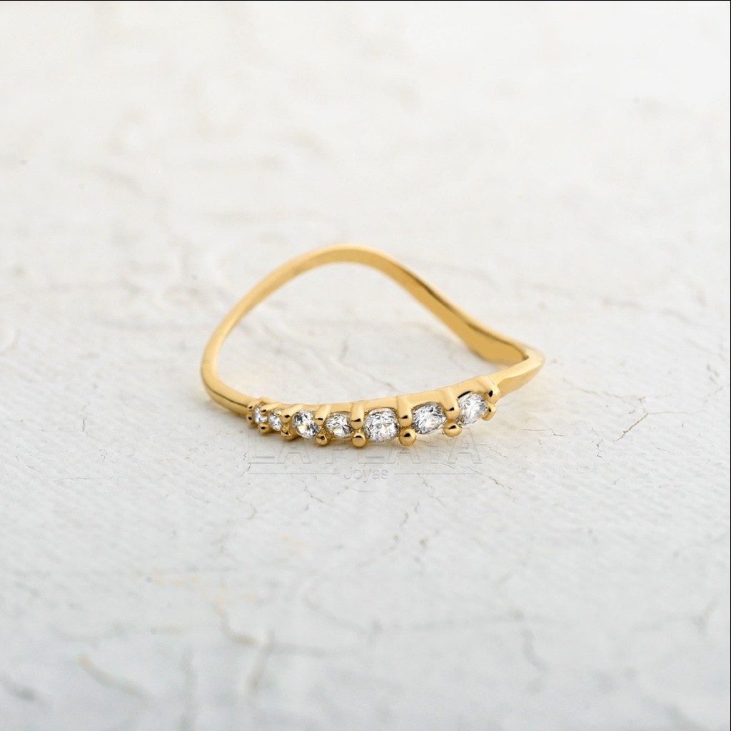 ANILLO CIRCON OLA BRILLANTE