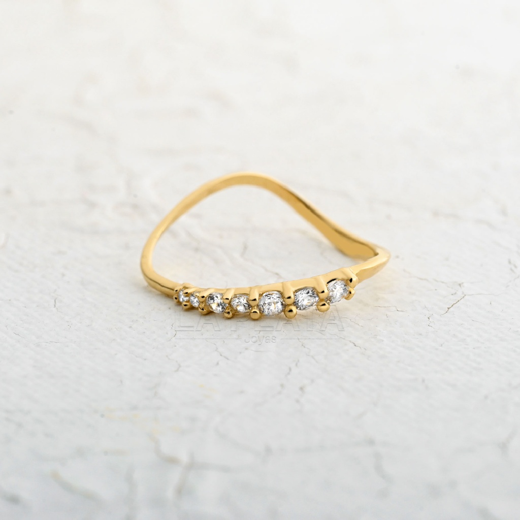 ANILLO CIRCON OLA BRILLANTE