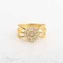 ANILLO CIRCON RASTRO DORADO