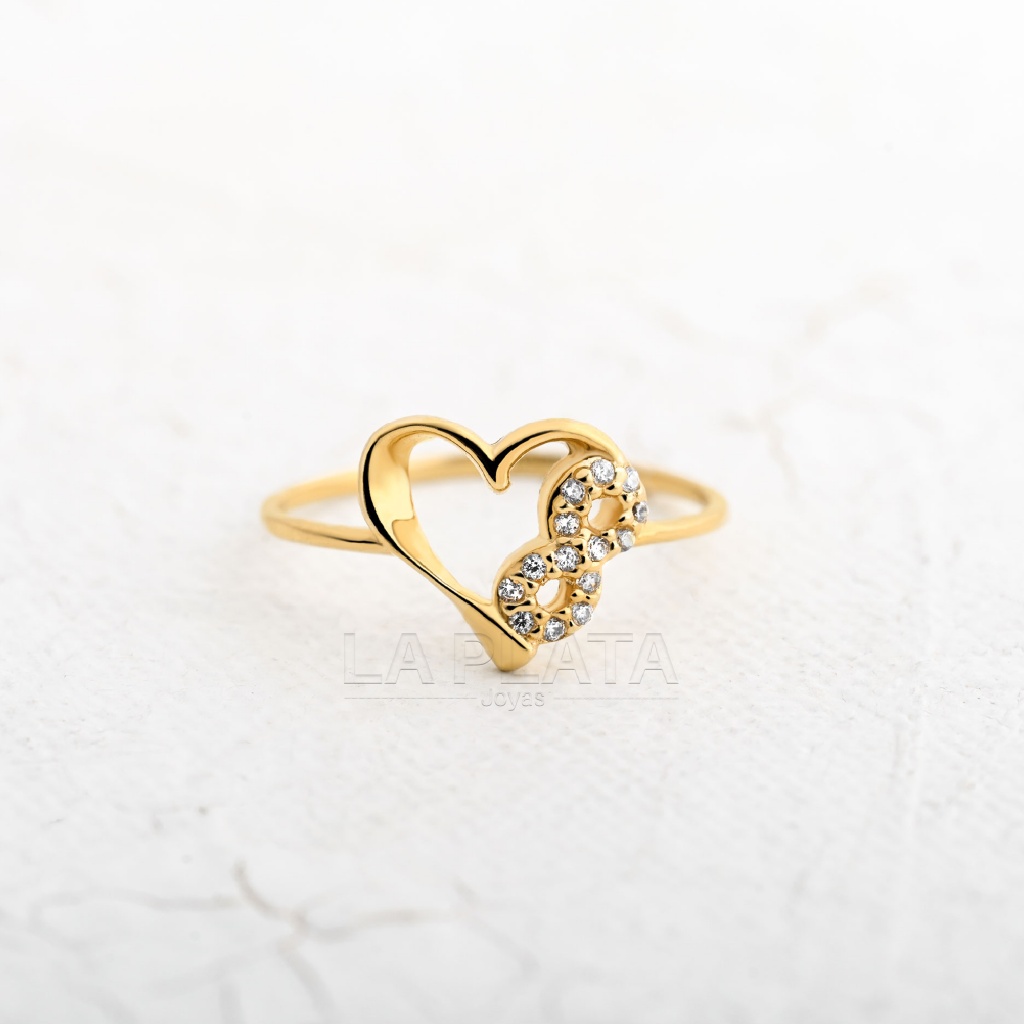 ANILLO CORAZON INFINITO
