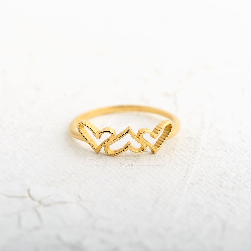 ANILLO CORAZÓN DORADO