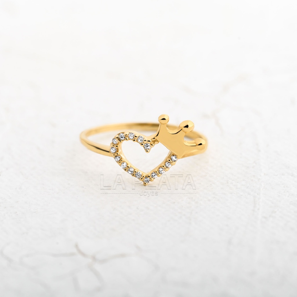 ANILLO CORAZON CORONADO