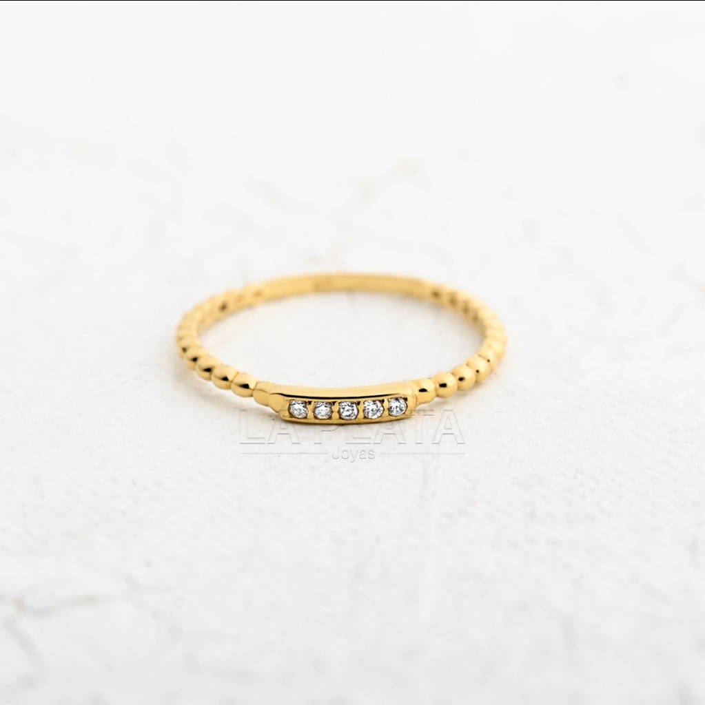 ANILLO CIRCON RITMO DE ORO