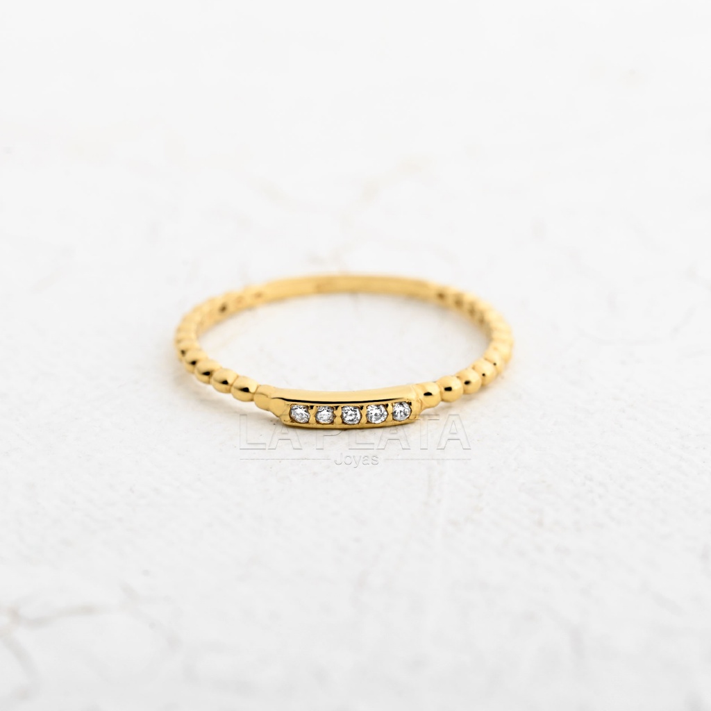 ANILLO CIRCON RITMO DE ORO