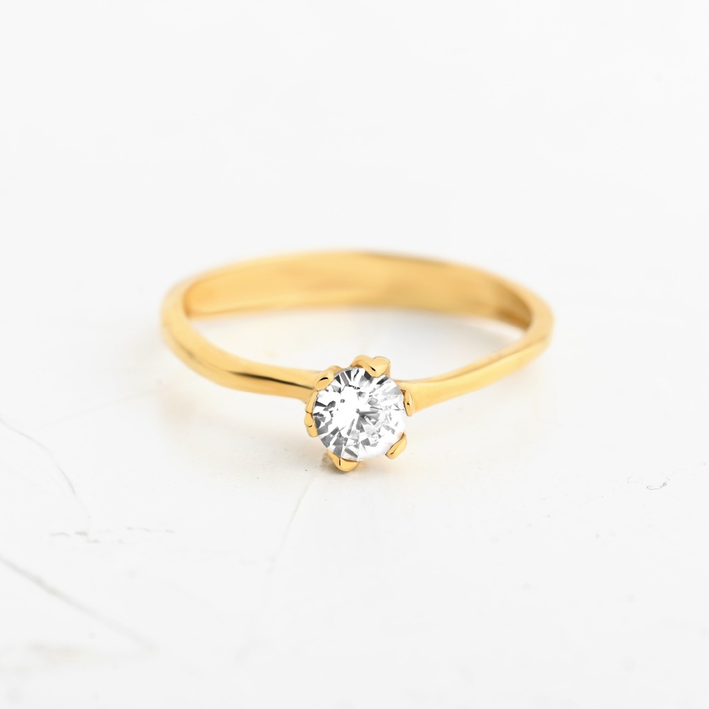 ANILLO CIRCON BRUMA DORADA