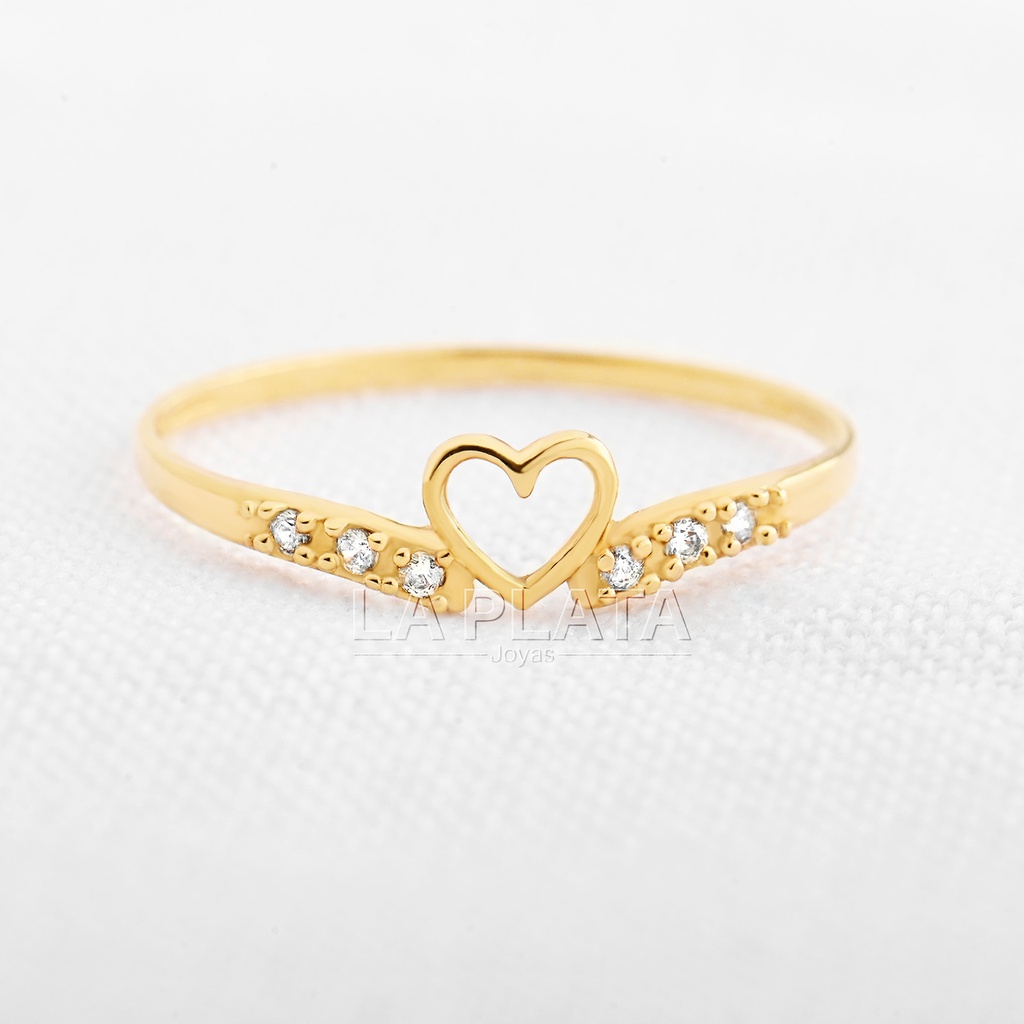 ANILLO DE CORAZON CAMINOS CIRCONADOS