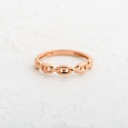 ANILLO ESLABON ORO ROSA