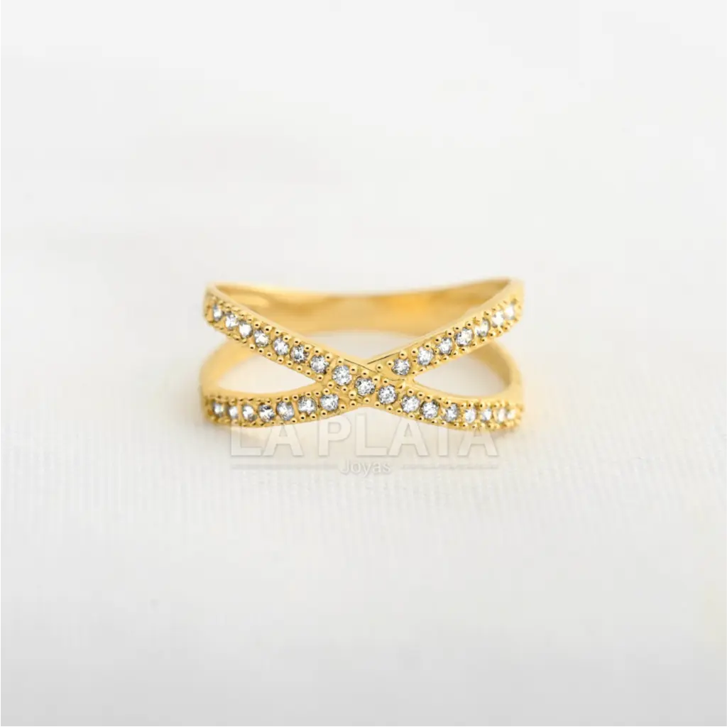 ANILLO CIRCÓN CRUZADO INFINITO