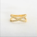 ANILLO CIRCON CRUZADO INFINITO