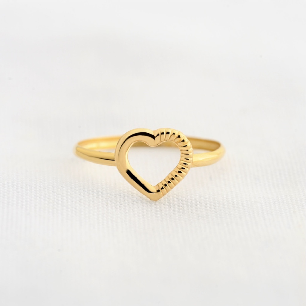 ANILLO CORZAZON CON TEXTURA