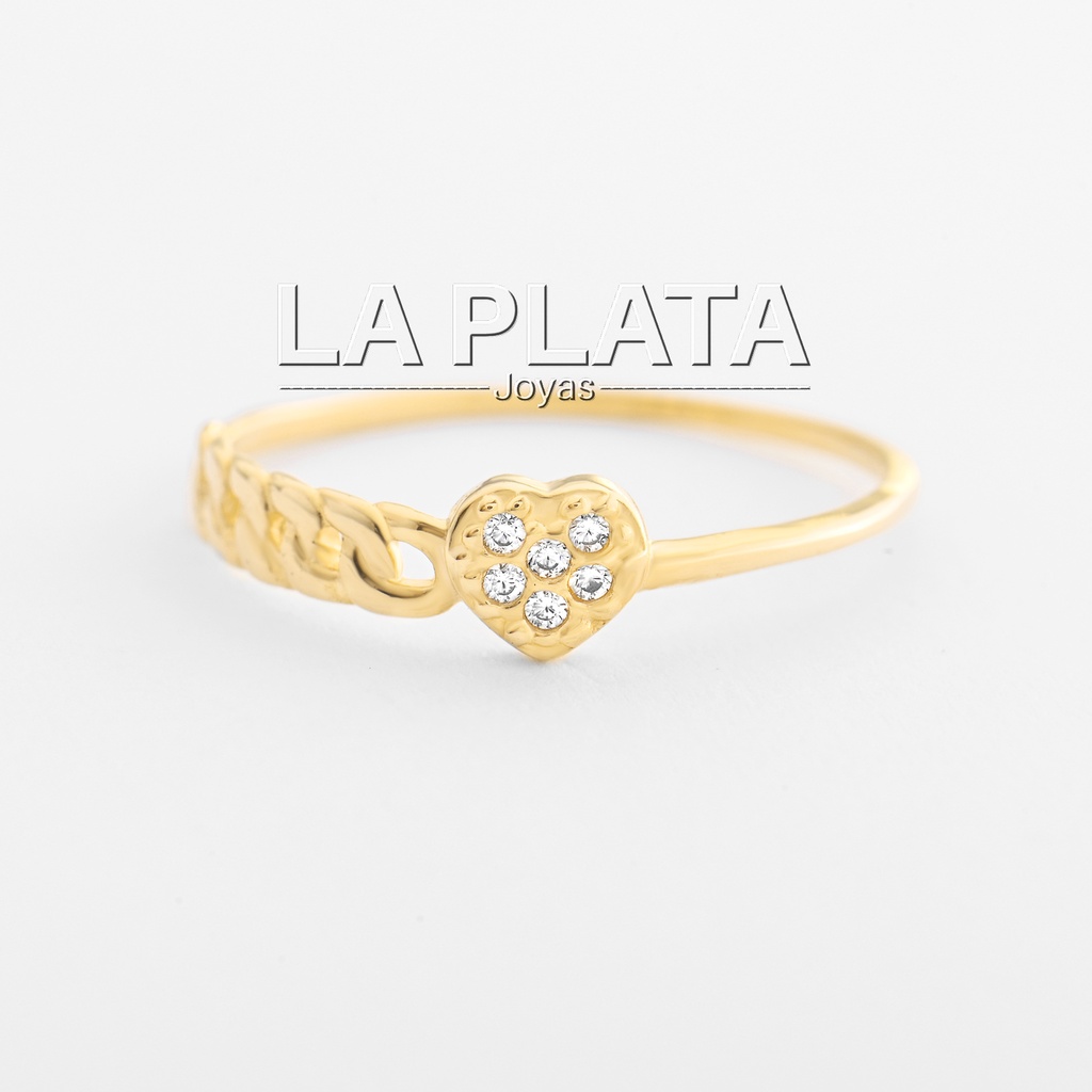 ANILLO CORAZÓN GRANDE TRENZADO