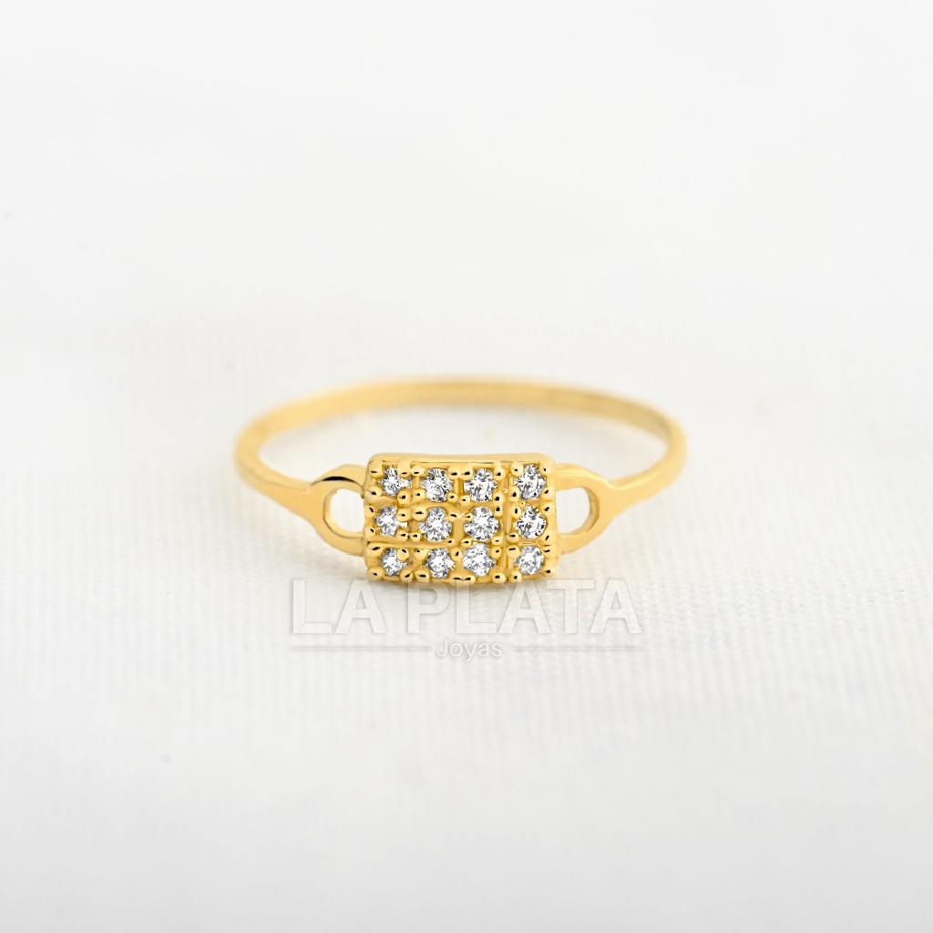 ANILLO CIRCON NUCLEO DORADO