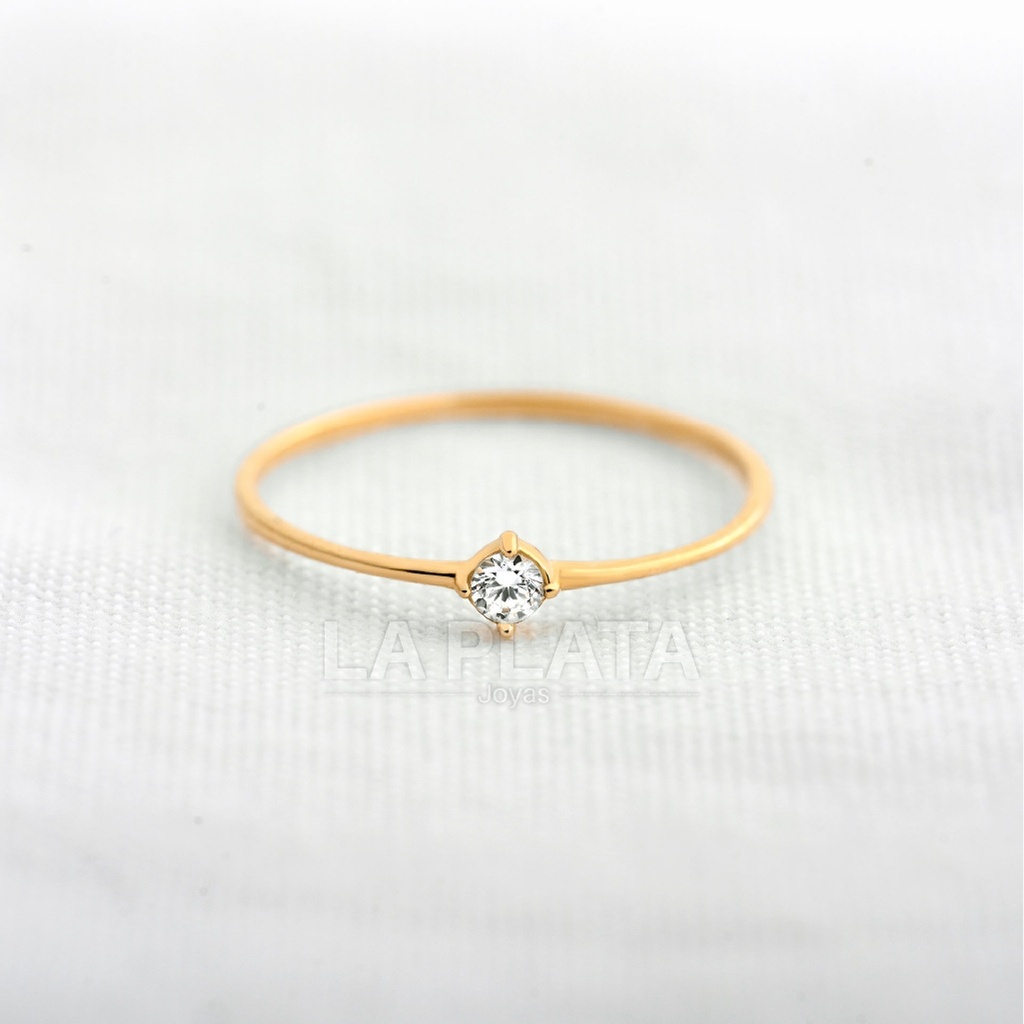 ANILLO CIRCON TESORO DORADO