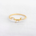 ANILLOS CIRCON TRES HOJAS