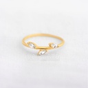 ANILLOS CIRCON TRES HOJAS