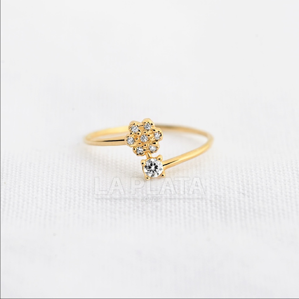 ANILLO CIRCON FLOR PETALUM