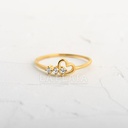 ANILLO CIRCON TRIPLE CON CORAZON