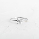 ANILLO LO-VE CON CIRCON ORO BLANCO