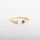ANILLO CIRCON BICOLOR