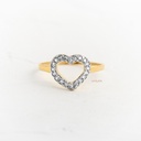 ANILLO CIRCON CORAZON PLATEADO