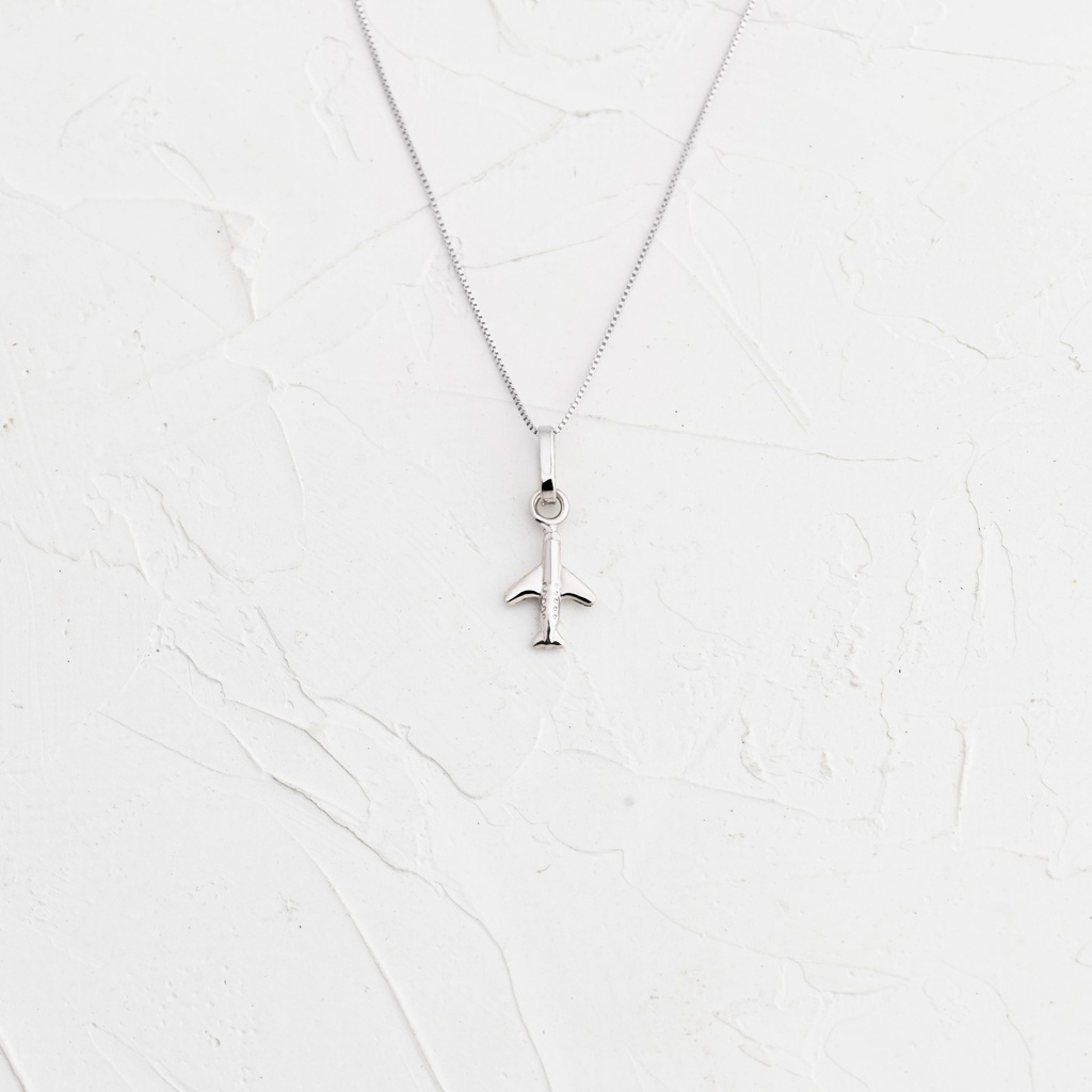 DIJE AVION ORO BLANCO