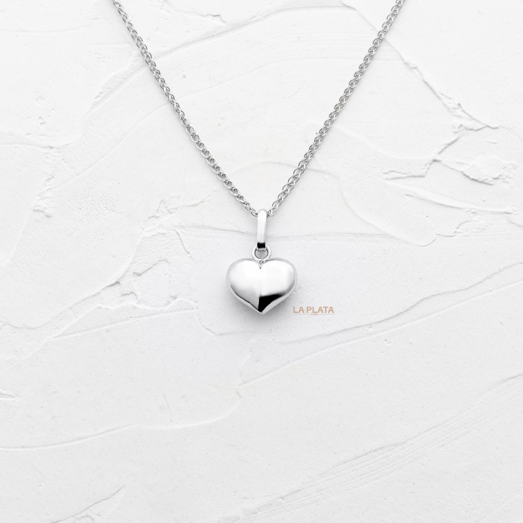 DIJE CORAZON ORO BLANCO