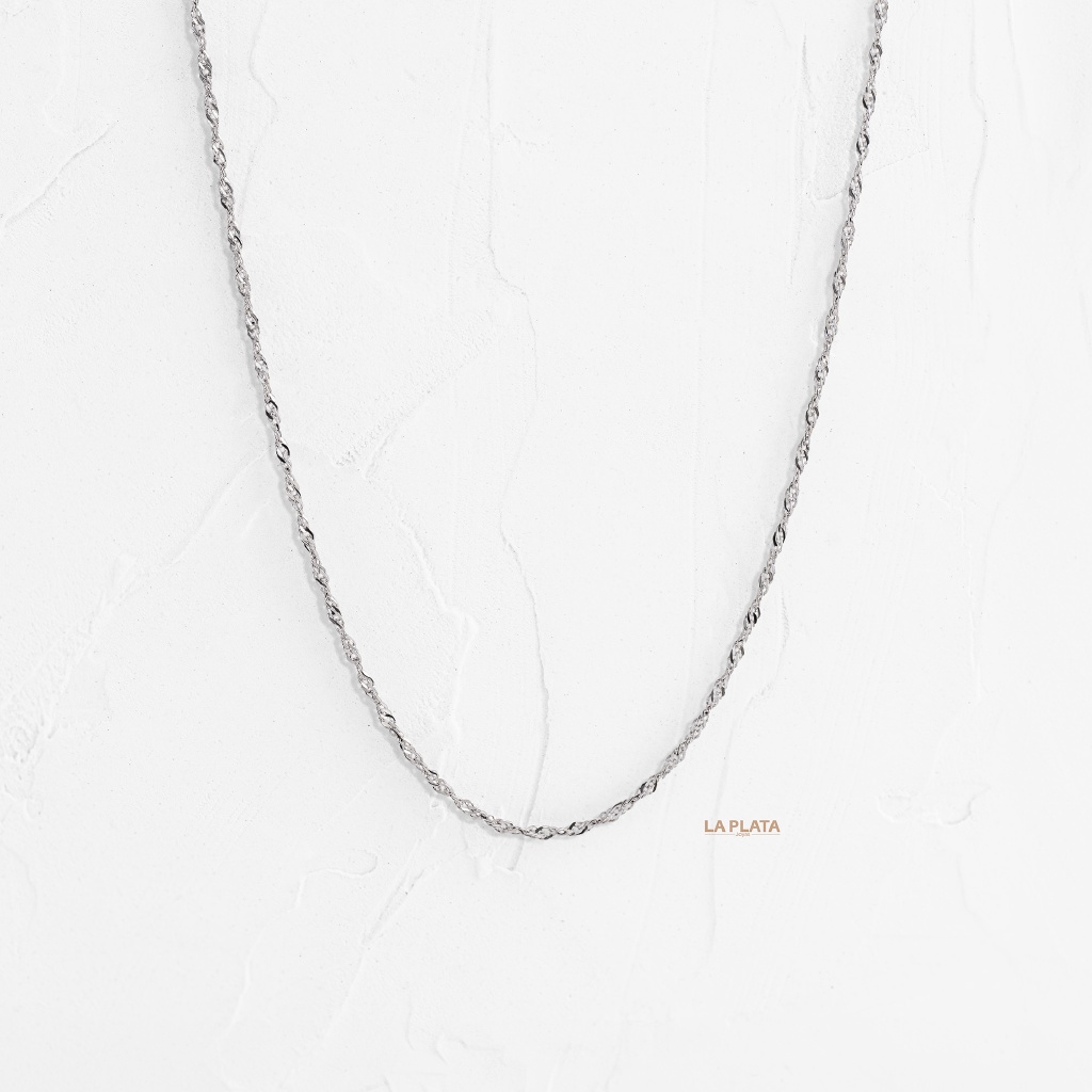 CADENA SINGAPUR ORO BLANCO 45CM