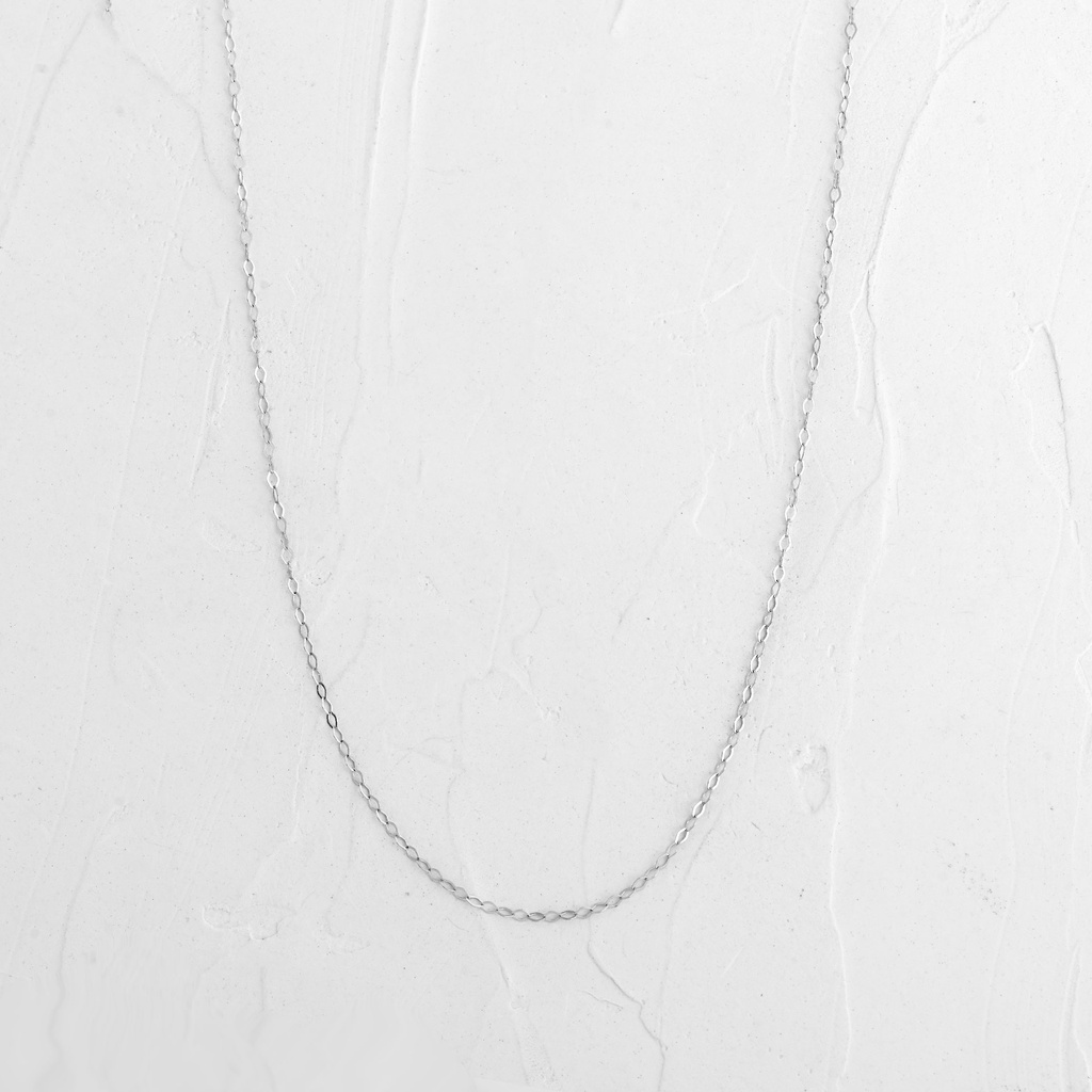 CADENA ROLON ORO BLANCO 50CM