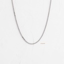 CADENA MINICUBANA ORO BLANCO 40CM