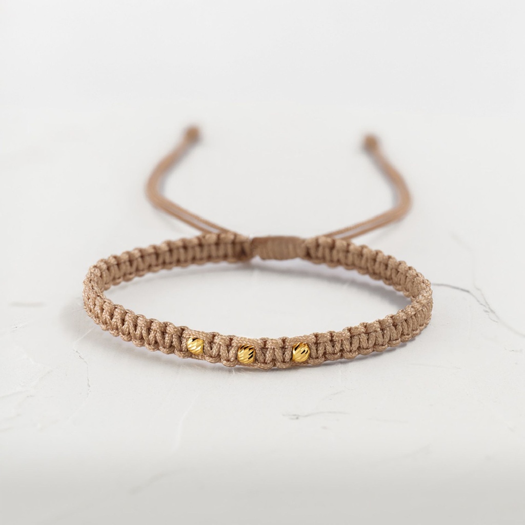 PULSERA DE HILO VINCULO DORADO