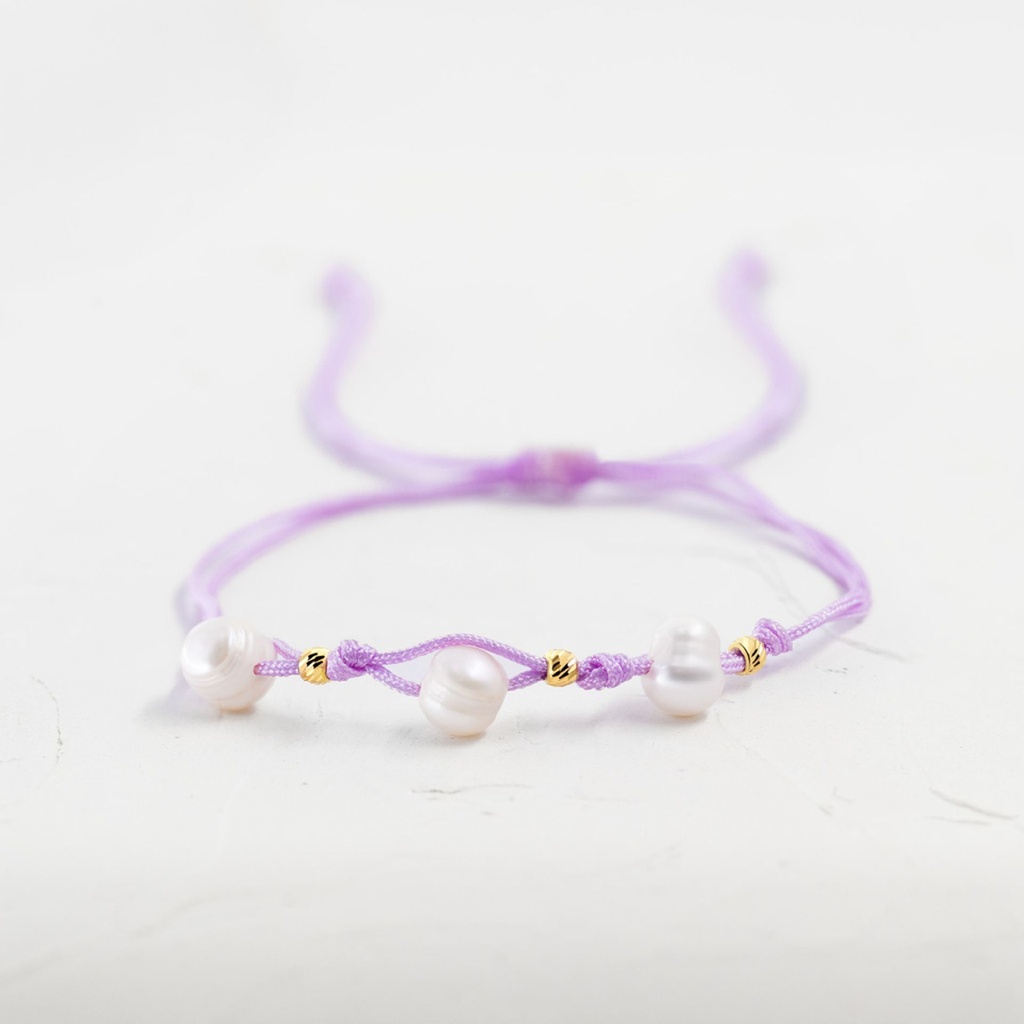 PULSERA DE HILO NUDOS BRILLANTES