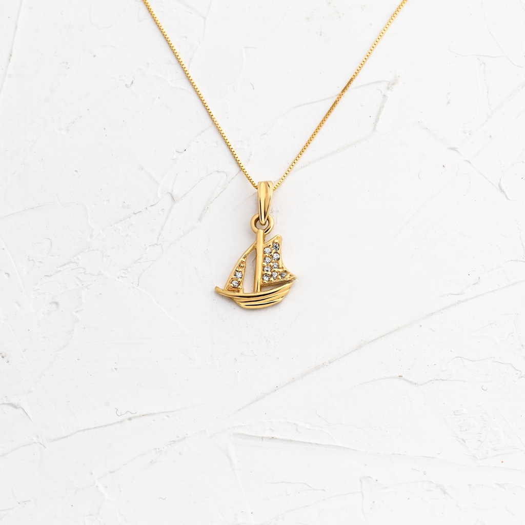 DIJE BARCO VELA DE ORO