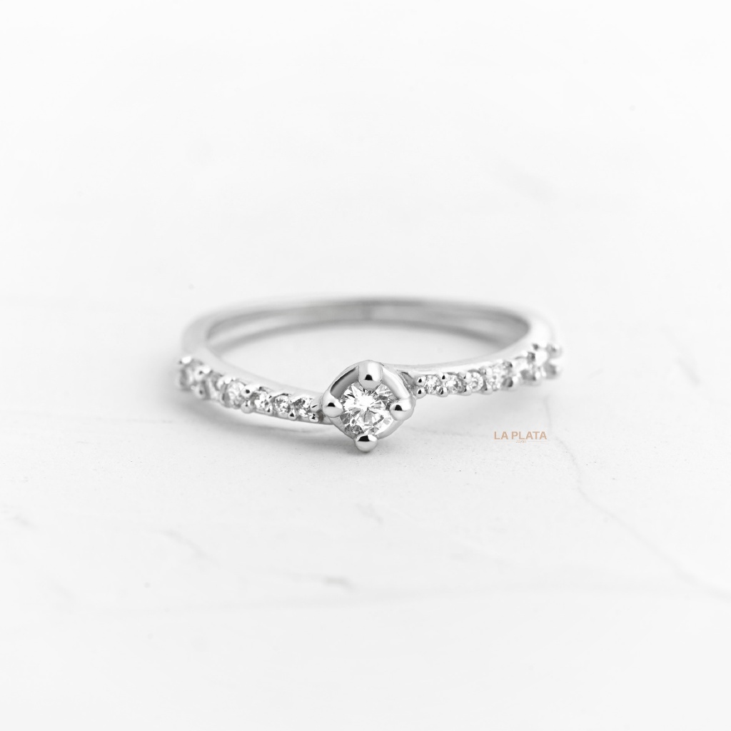 ANILLO ORO BLANCO VELO DE LUZ