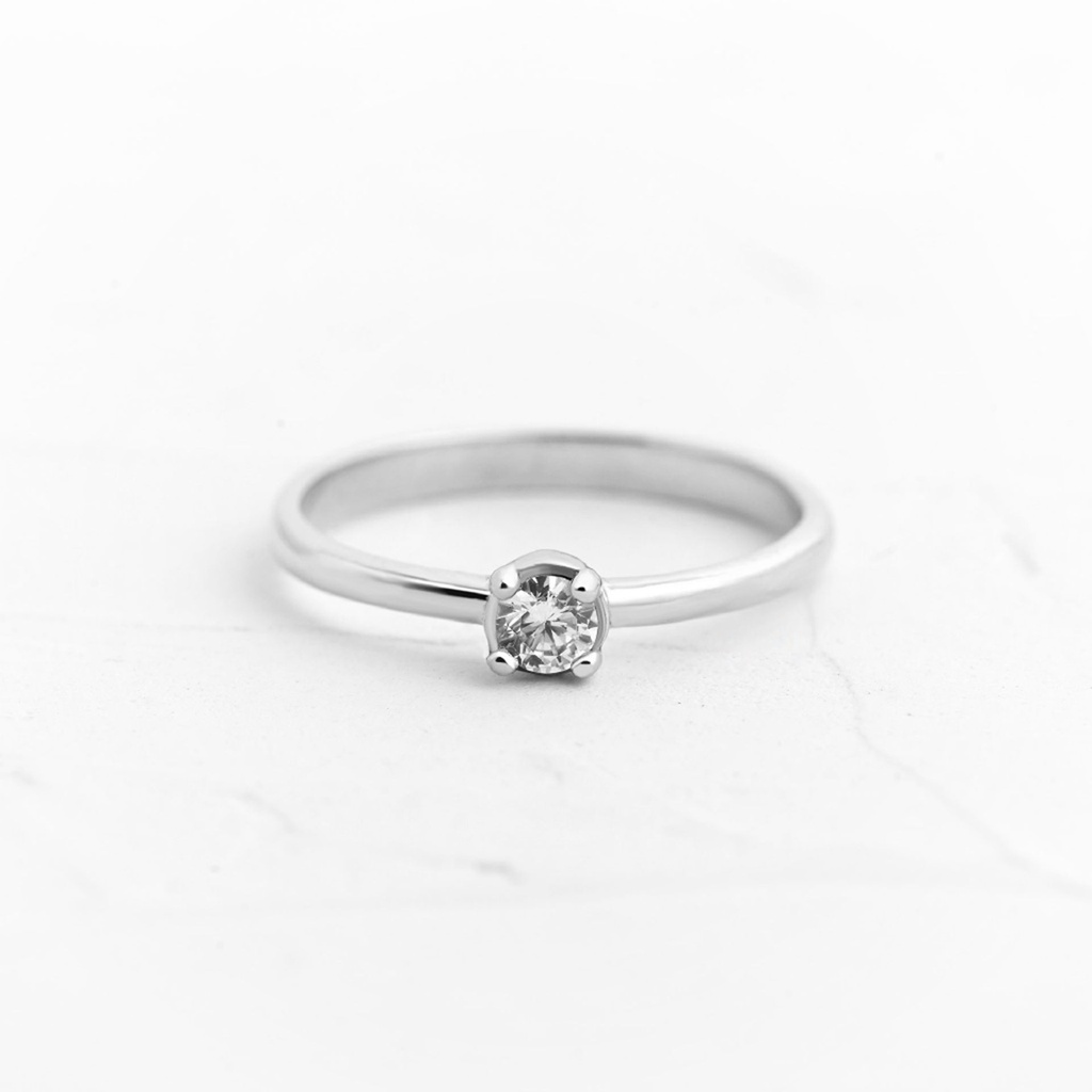 ANILLO ORO BLANCO SUTIL ESPLENDOR