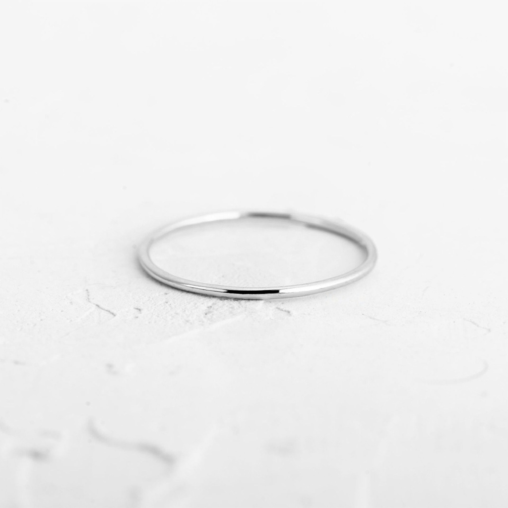 ANILLO LISO ORO BLANCO