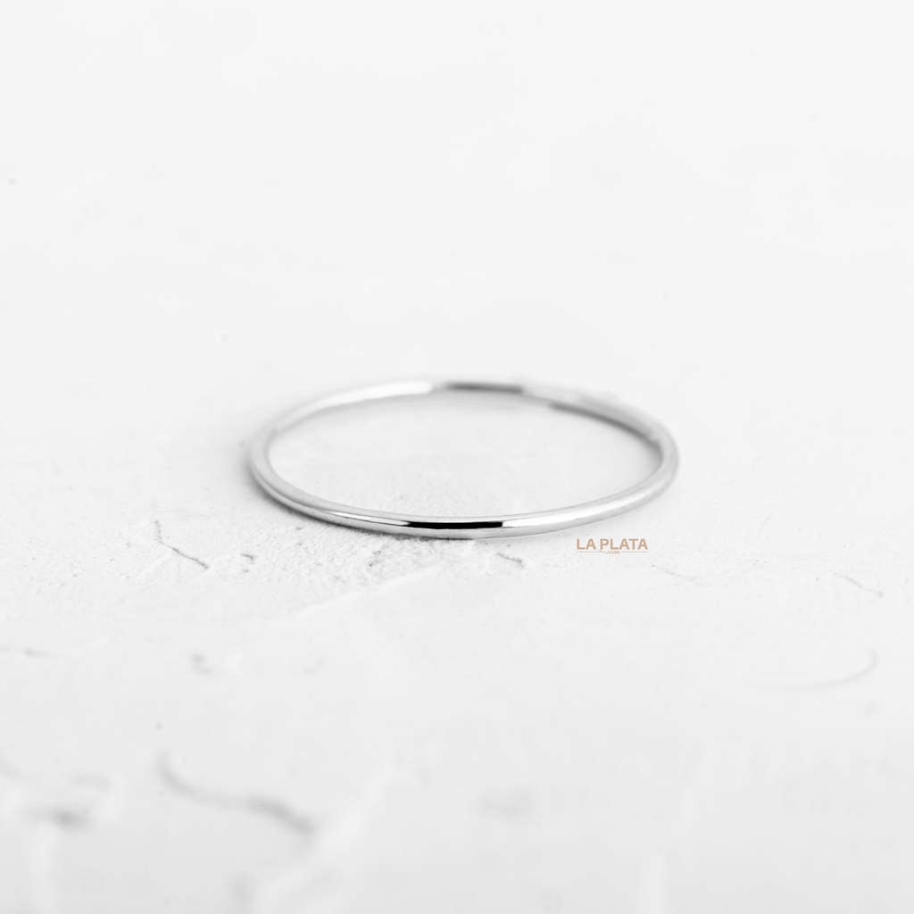 ANILLO LISO ORO BLANCO